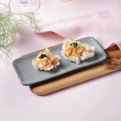 Porto Brasil Rectangular Platter Small Set Of 4 In Gray