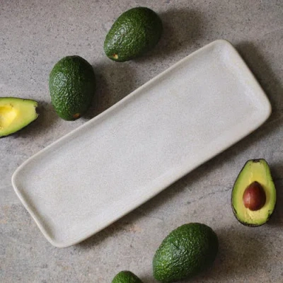 Porto Brasil Rectangular Platter Medium Set Of 4 In Neutral