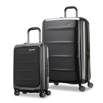 Samsonite Octiv 2-piece Set (pro Front Pocket 20/28) Hardside Spinner In Black