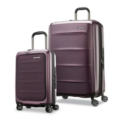 Samsonite Octiv 2-piece Set (pro Front Pocket 20/28) Hardside Spinner In Purple