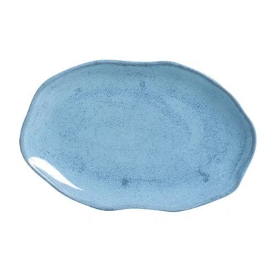 Porto Brasil Shallow Bio Oval Platter Medium Set Of 4 In Blue