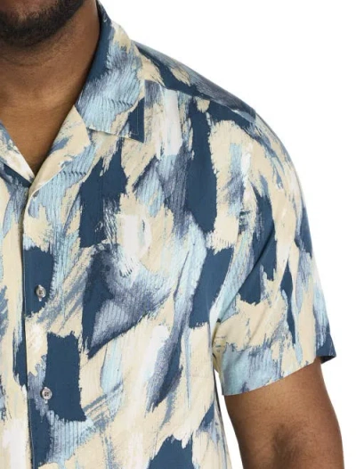 Perry Ellis Men's Ecoveroâ¢ Abstract Print Shirt In Blue