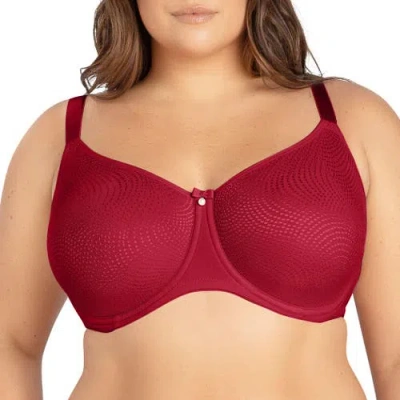 Parfait Pearl Non-padded Seamless Minimizer Bra In Red