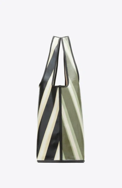3.1 Phillip Lim Dual Stripe Mini Market Tote In Green