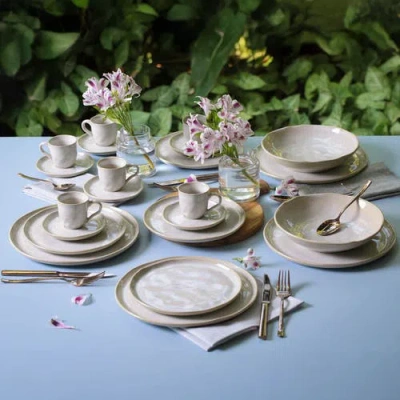 Porto Brasil Stoneware Dessert Plates, Set Of 6 In Brown