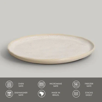 Porto Brasil Stoneware Dessert Plates, Set Of 6 In Brown