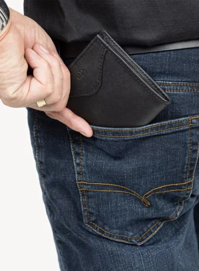 Deux Mains Shotgun Wallet For Him In Black