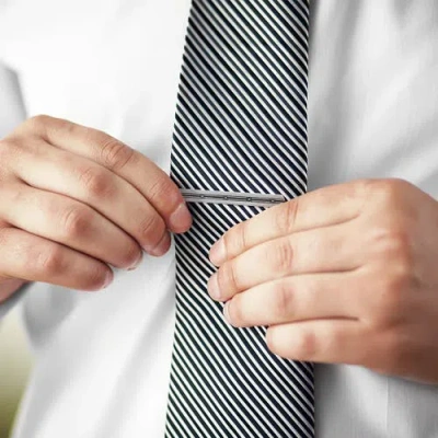 Link Up Black Square Pattern Center Tie Bar Cufflinks And Stud Sets In Metallic