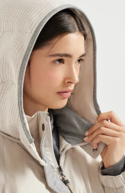 Brunello Cucinelli Reversible Laminated Down Jacket In White