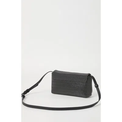 Brunello Cucinelli Monili Convertible Flap Leather Clutch Bag In Black