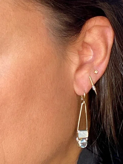 Elliot Young "candy Rush" Double Gemstone Linear Earring In Blue