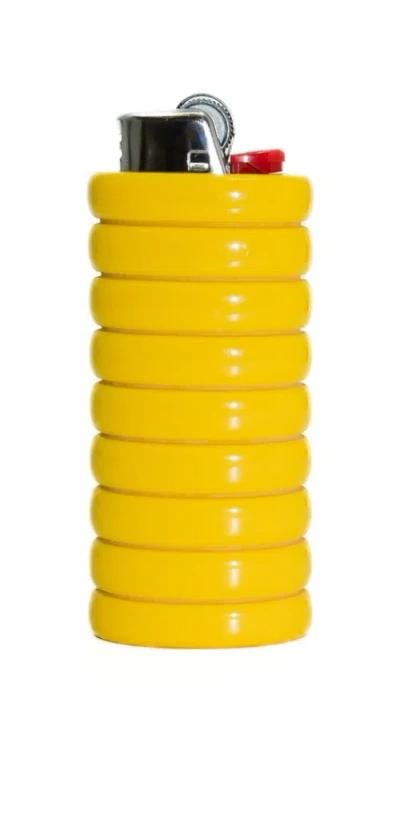 Fry Powers Gio Resin Lighter Holder In Brown