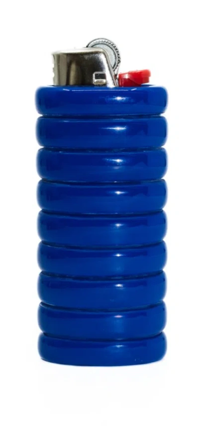 Fry Powers Gio Resin Lighter Holder In Blue