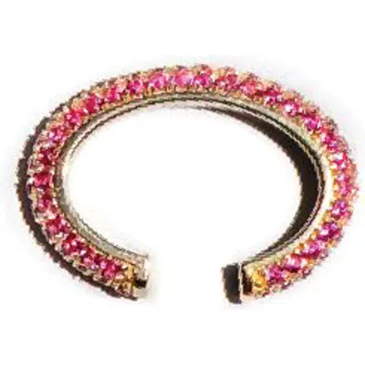Fry Powers Sparkle Ear Cuffs In Pink