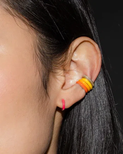 Fry Powers Sparkle Ear Cuffs In Gold