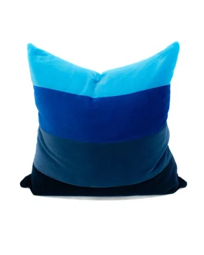 Fry Powers Velvet Ombre Throw Pillow In Blue