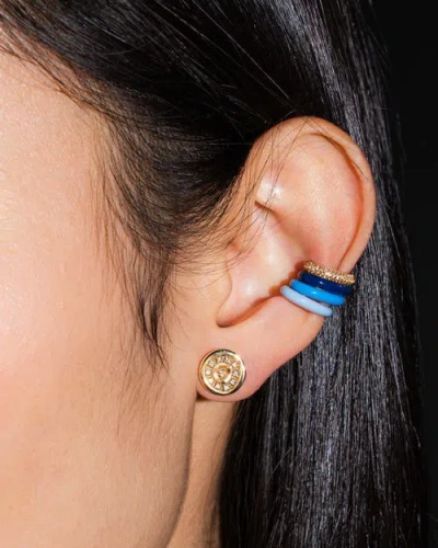 Fry Powers Sparkle Ear Cuffs In Orange