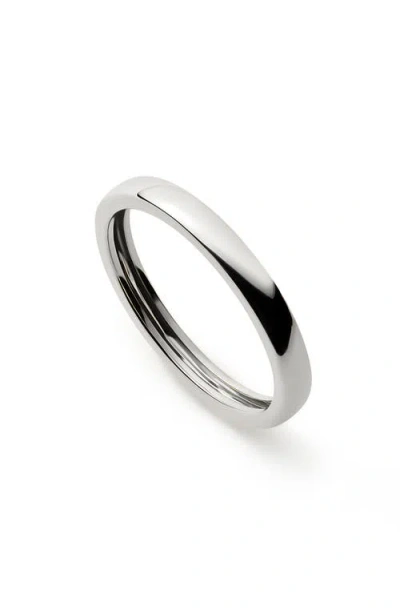 Ana Luisa Solid White Gold Slim Eclipse Ring In Gold