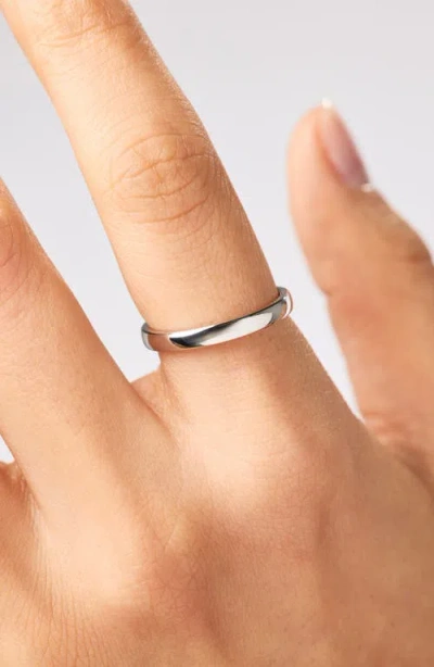 Ana Luisa Solid White Gold Slim Eclipse Ring In Gold