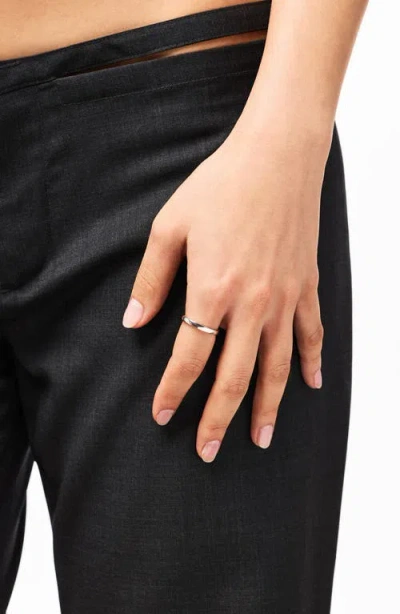 Ana Luisa Solid White Gold Slim Eclipse Ring In Gold