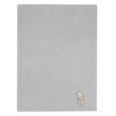 Lambs & Ivy Disney Baby Winnie The Pooh Hugs Soft Fleece Baby Blanket In Gray
