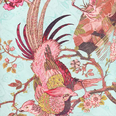 Roberto Cavalli Kleid Im Stil Eines Unterkleids Mit Oriental Bird Print In Gray