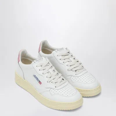 Autry White Logoed Leather Sneakers In White