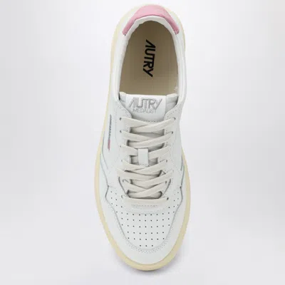 Autry White Logoed Leather Sneakers In White