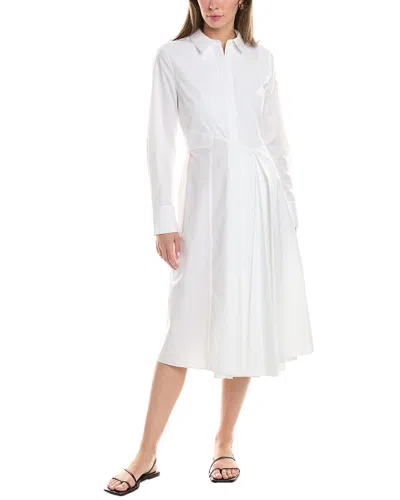 Lafayette 148 New York Drape Front Top In White