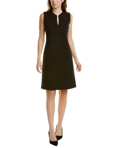 Lafayette 148 New York Taren Linen Shift Dress In Black