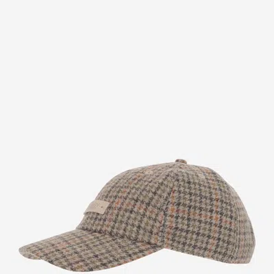 Autry Houndstooth-pattern Baseball Cap In Brown