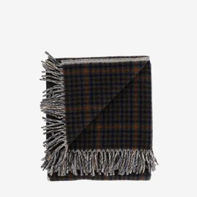 Autry Fringed Wool Blanket In Brown
