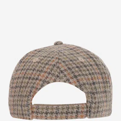 Autry Houndstooth-pattern Baseball Cap In Brown
