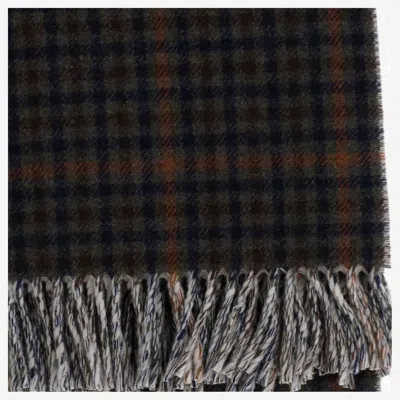 Autry Fringed Wool Blanket In Brown