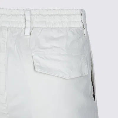 Eleventy Men White Pants With Elastic Drawstring Waist And Tapered Leg In Cotton Blend Stretch Woman In White