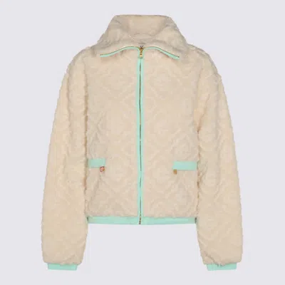 Casablanca Monogrammed Fleece Jacket In Neutral