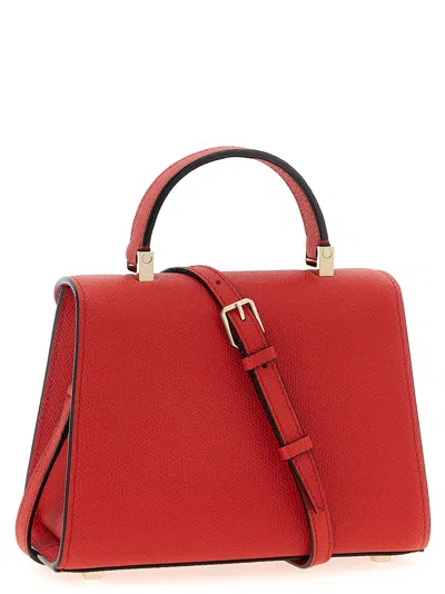 Valextra Iside Mini Textured-leather Tote In Red