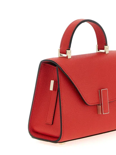 Valextra Iside Mini Textured-leather Tote In Red