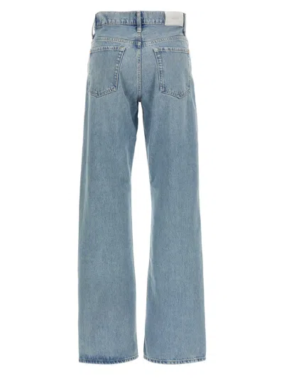 7 For All Mankind Faded Wash Five-pocket Denim Trousers In Blue