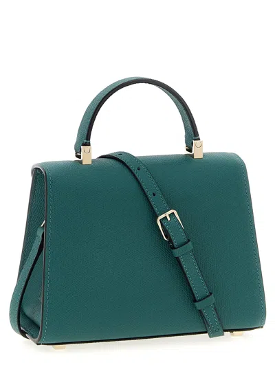 Valextra Iside Micro Leather Handbag In Green