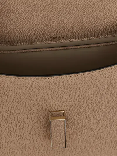 Valextra Micro Iside Leather Crossbody Bag In Brown