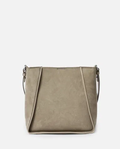 Stella Mccartney Khaki Crossbody Bag With Adjustable Strap In Neutral