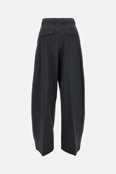 The Latest L-blend Tapered Pants With Dart In Black