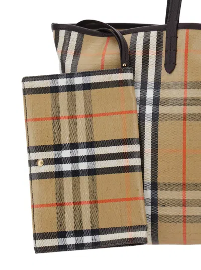 Burberry Beige Highlands Medium Tote Bag