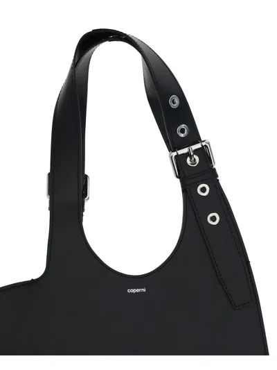 Coperni Asymmetrical Heart-shaped Shoulder Bag In Black