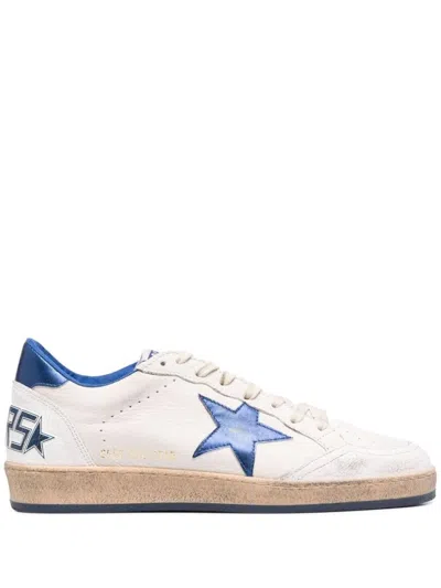 Golden Goose Vintage Low-top Sneakers With Laminated Leather Details In White