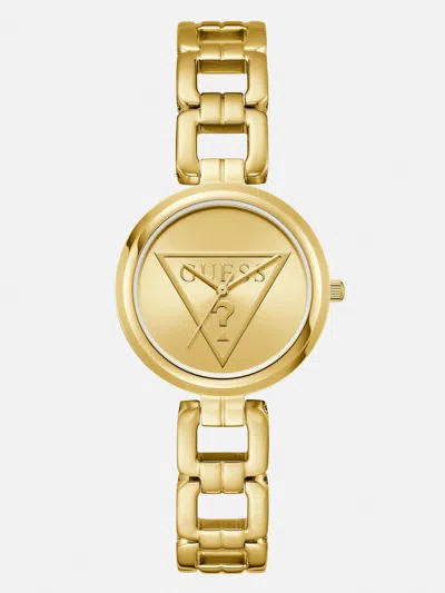 Guess Factory Gold-tone Triangle Analog Watch In Gold