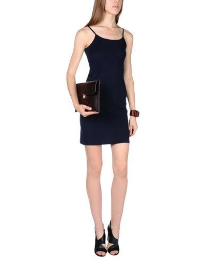 Shop Jil Sander Short Dresses In Dark Blue