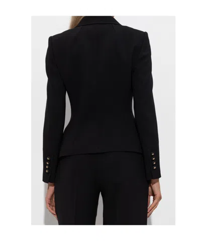 Dolce & Gabbana Tailored Double-breasted Wool Blazer With Button Detailing In Black