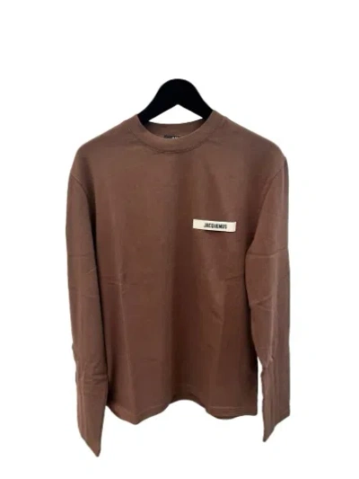Jacquemus Le Longsleeve Tshirt Gros Grain In Brown